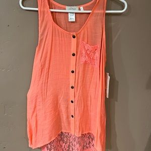 Womans top.  Color is Coral.